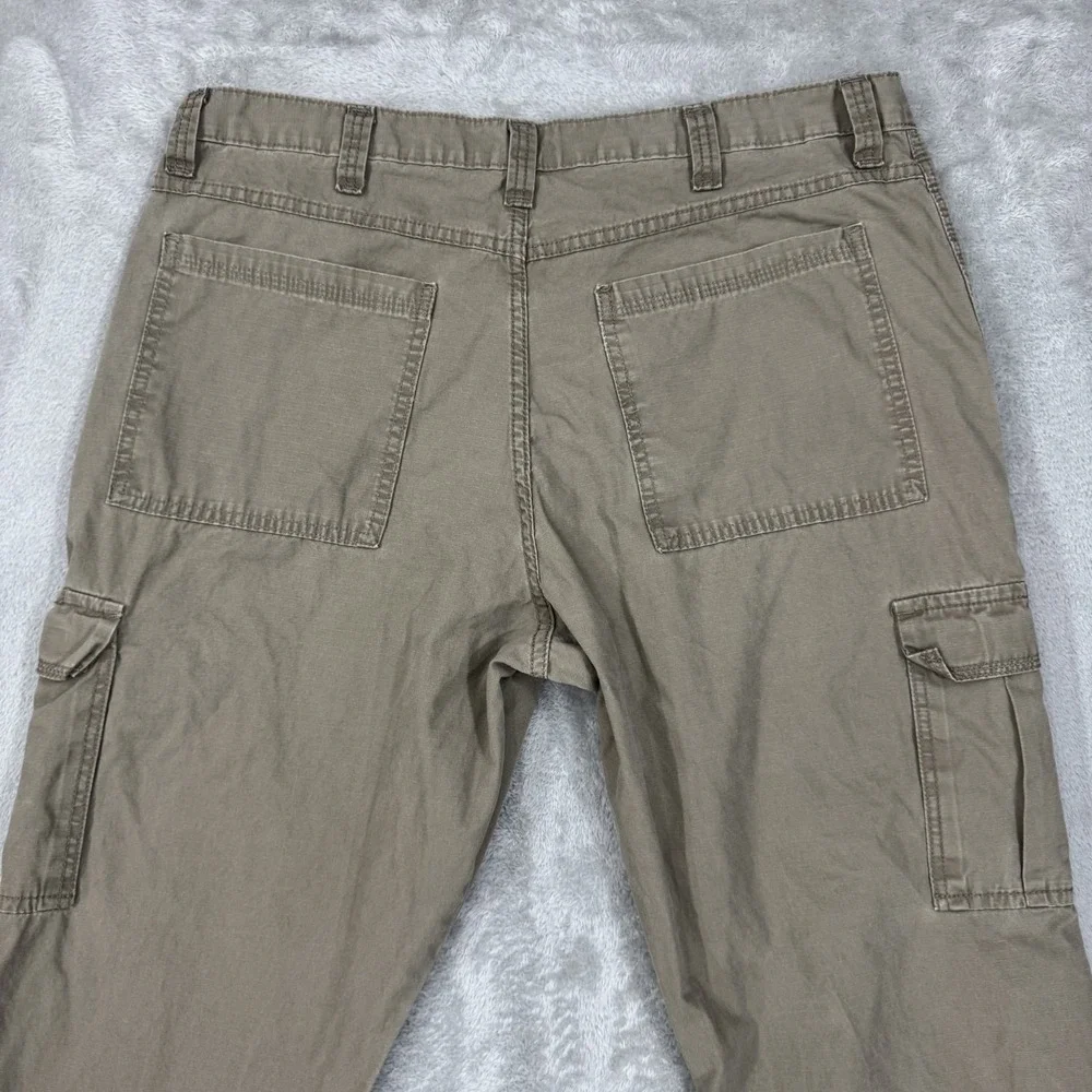 Wrangler Pants Mens‎ 38x32 Beige Ripstop Cargo Relaxed Workwear Hiking Gorpcore